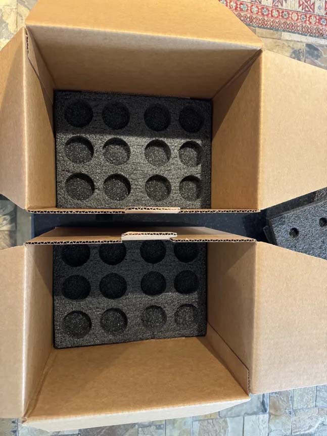 Foam insert at box bottom